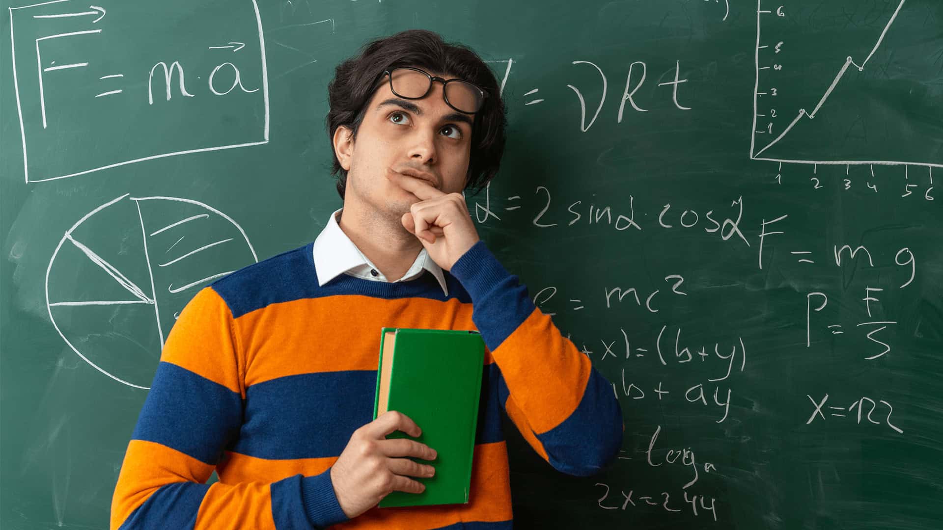 Illustration of a guy calculating how disc golf scoring works